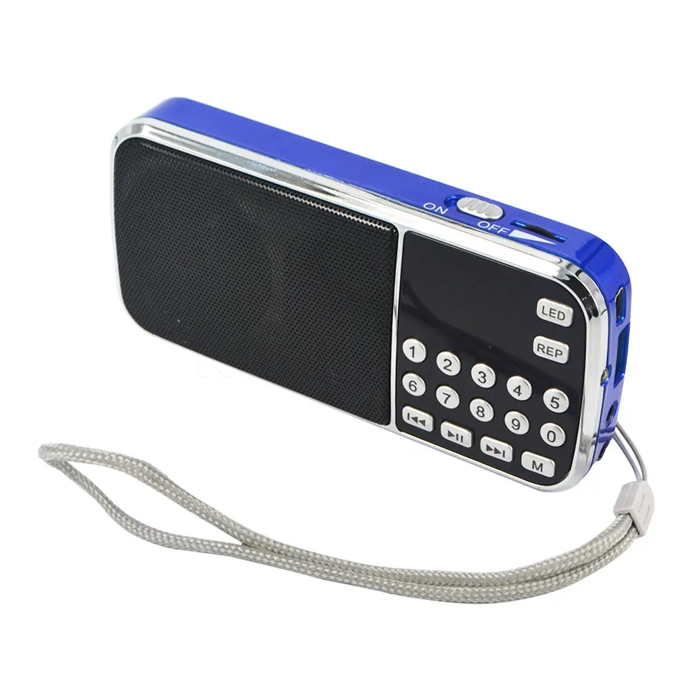 Kebidu Bærbare Højttalere L-088 Mini HIFI Højttaler MP3-Lyd-Afspiller Lommelygte Forstærker Micro SD-TF FM Radio, LED-Blitz lys 0