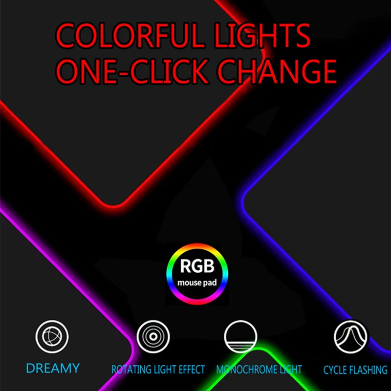 XGZ Stor musemåtte Dyr Lion RGB Gaming musemåtte LED Lysende Farve Belysning Trådløs Opladning musemåtte Bruser Mat 0