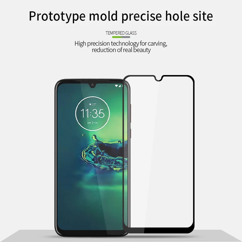 For Motorola Moto G8-Plus Glas Hærdet PINWUYO 9H Beskyttende Film Til Moto G8-Plus-Skærm Protektor Hærdet Glas 0
