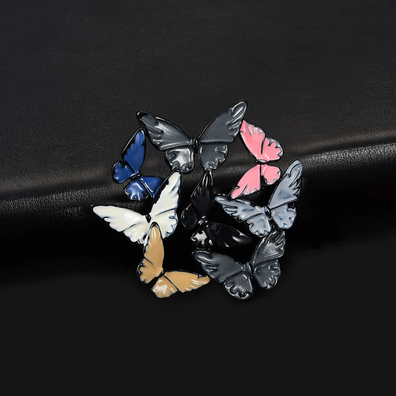 D&Rui Smykker Butterfly Pink Emalje Broche Pin-kode til Kvinder, Piger Bryllup Smykker Gave Charms Metal Nye Design Pels Brocher Pins 0