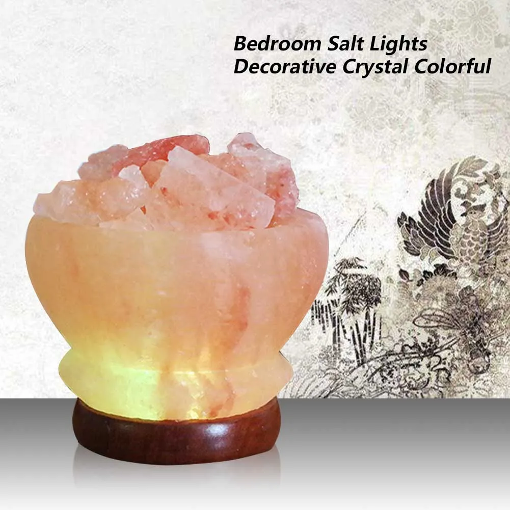 Farverige Gave Brand Kurv Soveværelse Salt-Lys Nat Romantisk Himalaya Rock Lava Dekorative Krystal LED-Pære Humør 0