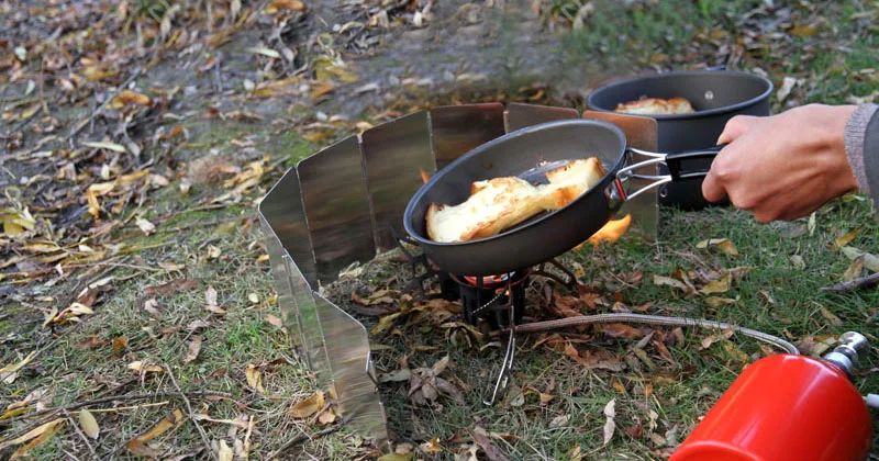 APG ultralet ik sæt picnic komfur og bærbare service camping fry pan 0