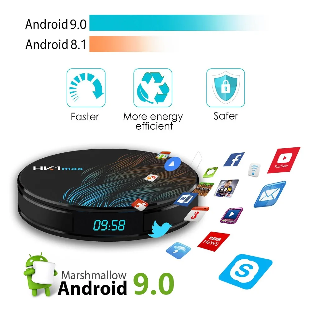 16G 32G 64G iptv Smart Tv Boks HK1MAX Android 9.0 2,4 G/5G Wifi, Bt 4.0 Rk Quad Core 4K 1080P Fuld Hd-Hk1 Max Set-Top-Boks,tv-boks 0