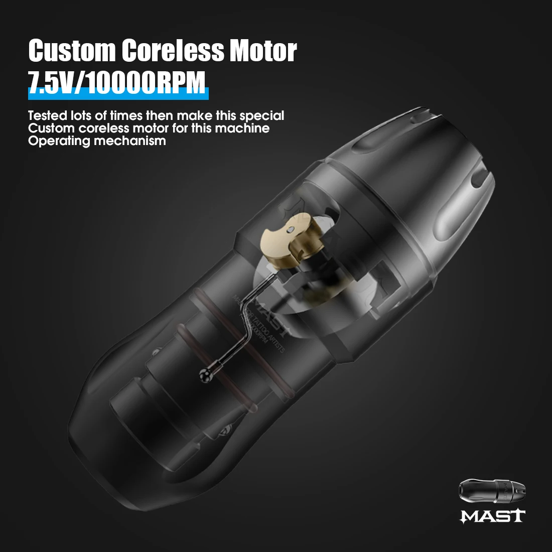 Masten Tour Pro Coreless Motor Permanente Tatoveringer Rotary Pen Trådløse Maskine Kit med To Batterier Mast Pro Nåle Patron Sæt 0