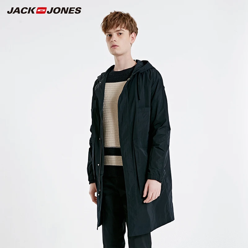 JackJones Mænds Forår Mode Casual Business, Mid-længde Stil Trench Coat Herretøj| 219121501 0