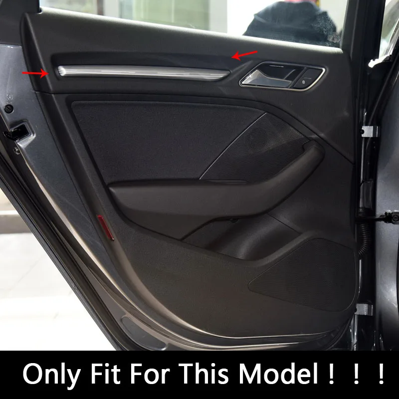 Betjeningspanel Panel Dekoration Strips Til Audi A3 8V-2019 Carbon Fiber Farve Bil Døren Dekorative Dække Interiør Trims Ændret 0