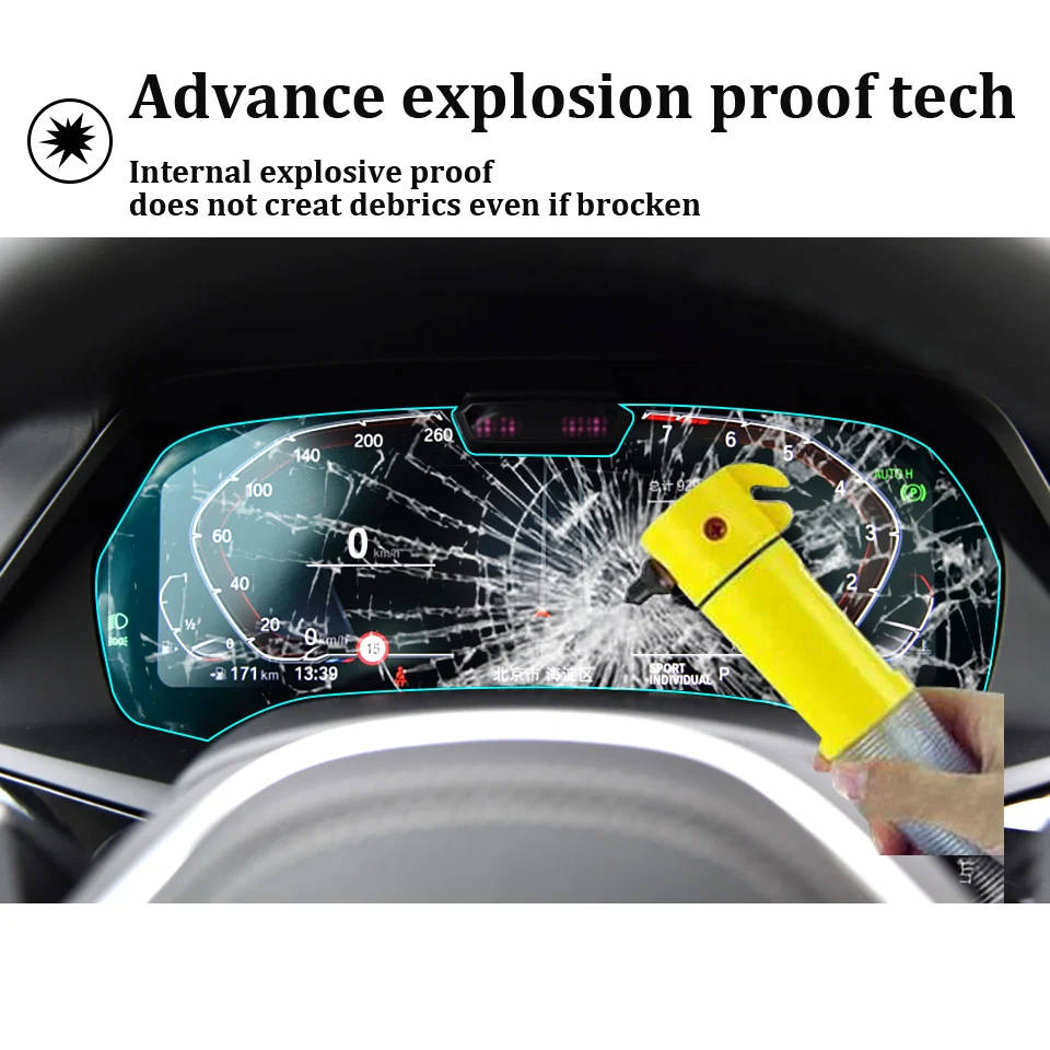 For BMW 2019 2020 X5 G05 Dashboard Film dække digital cockpit Hærdet glas Instrument til beskyttelse af Skærmen Protector X 5 0