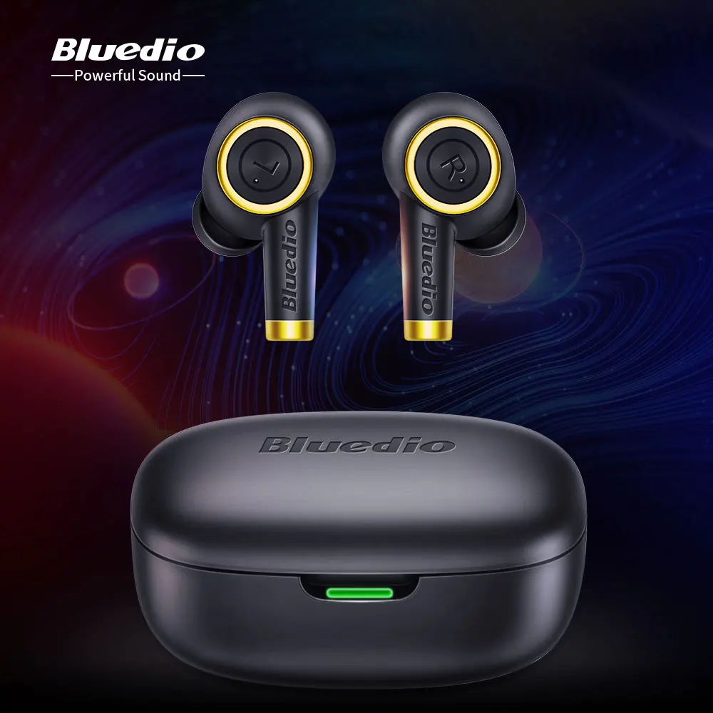 Original Bluedio Partikel TWS Trådløse Bluetooth-Hovedtelefoner 5.0 Øretelefoner Bas Vandtæt Headset Sport Opladning Med Mikrofon 0