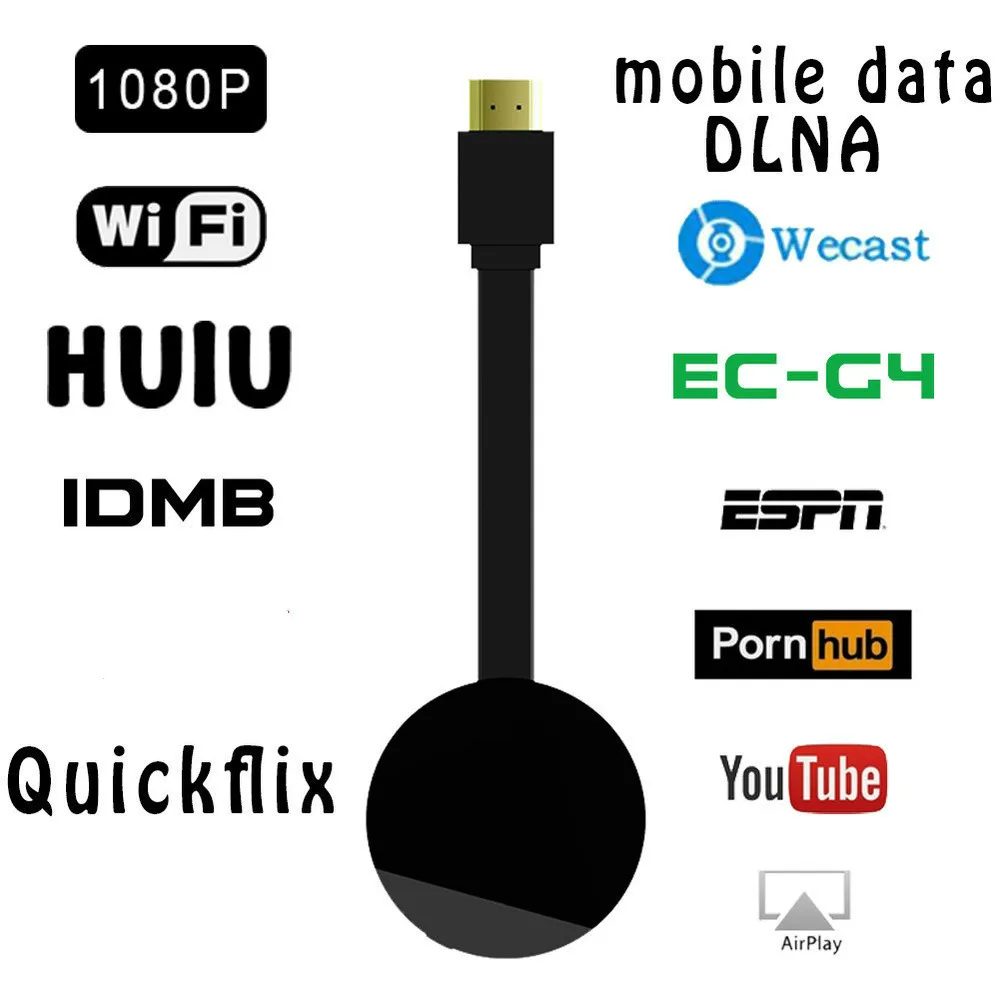 G4 TV Stick Smart TV Dongle til Android Miracast WiFi HDMI-kompatibel Adapter den Trådløse TV-Skærm Dongle mediestreamer Stick 0