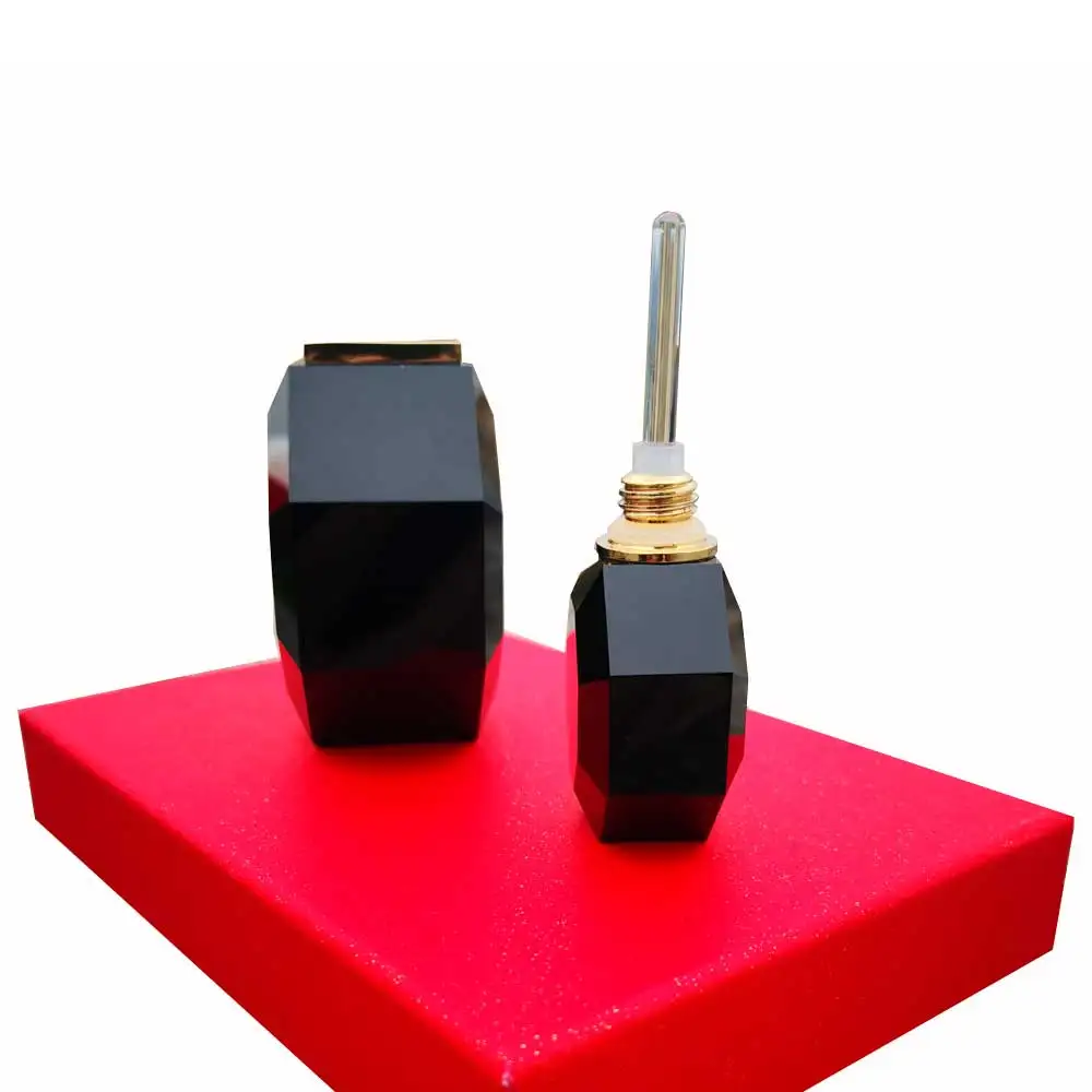 6ml Høj Kvalitet, Sort Jade, Krystal Genopfyldning Parfume Flaske Tabel Ornament Home Decor Gave Bryllupsdag gaver 0