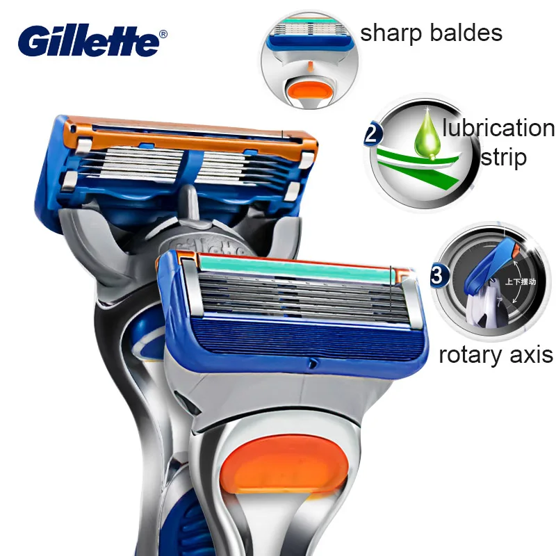 Mænd Barberblade Originale Gillette Fusion Proglide Proshiled Sikker Barbering Blade til Barbermaskine Shaver Udskiftning Barberblad Refills 0