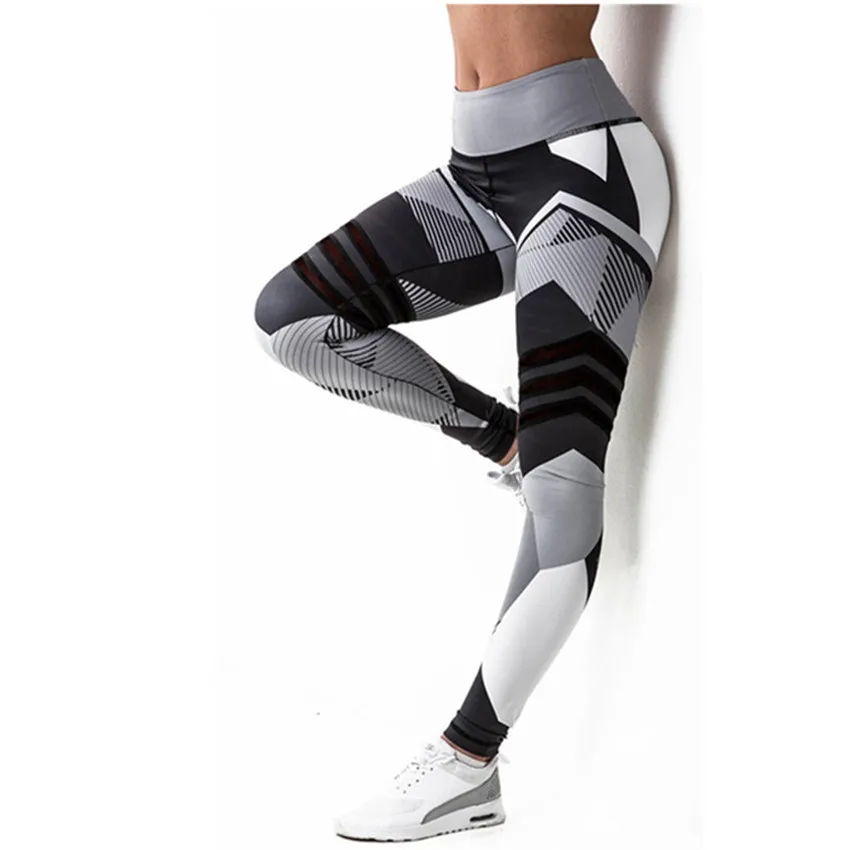 Hot 2018 Kvinder 3D-Print Leggings Trænings-og Adventure Tid Patchwork Tyk Legging Høj Elastisk Træning Leggings Sportslige Bukser 0