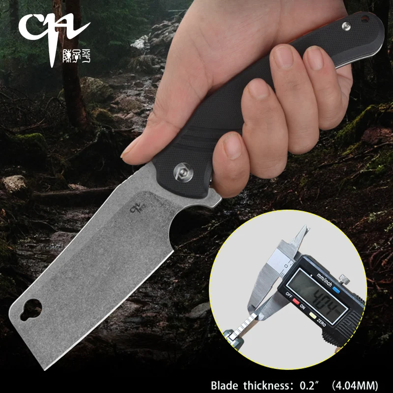 2021 CH 3531 Udendørs Cleaver Plain Edge Sabel Male Overlevelse Folde Knive Jagt Slagter Kniv D2 Stål Hot Høj Kvalitet 0