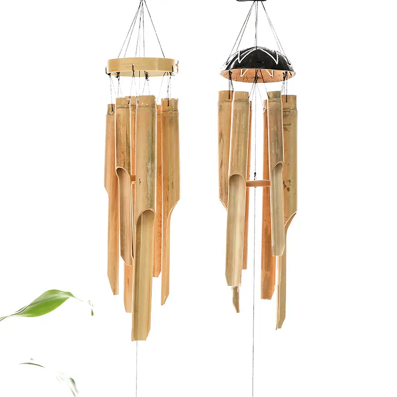 Natur Bambus Wind Chimes Pastorale Værftet Have Træ-Rør Bell Windchime Home Decor Væggen Hængende Pendel Gave Hængende Ornament 0