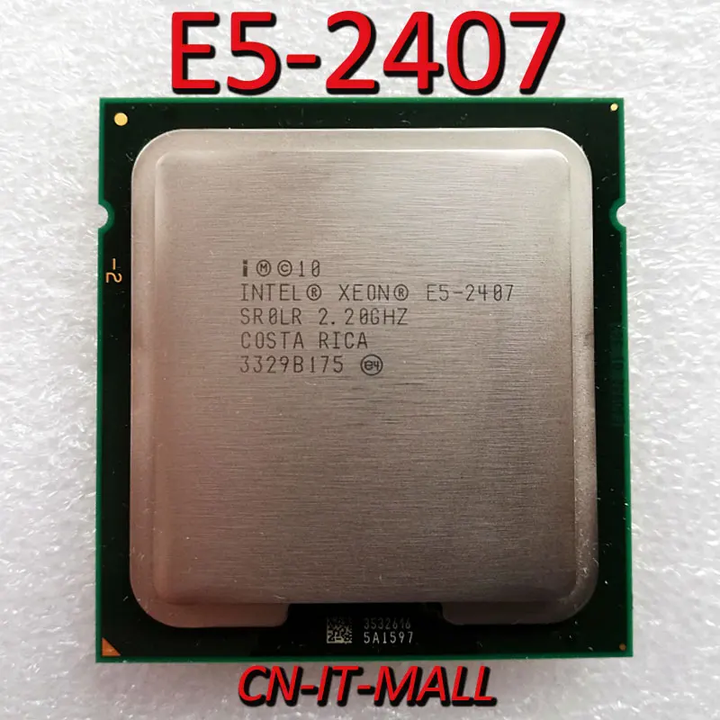 Intel Xeon E5-2407 CPU 2.2 GHz 10M 4 Core 4 Tråde LGA1356 Processor 0