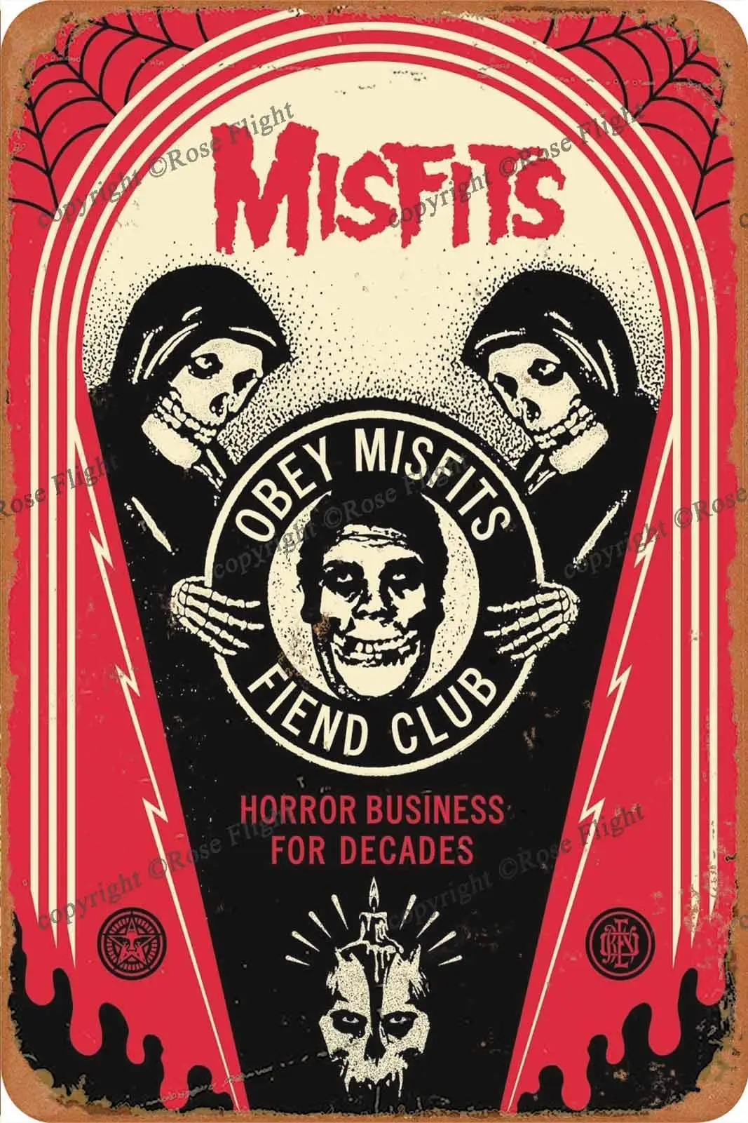 Misfits Horror Business Retro Tin Tegn Vintage Plakat Plak Væg Udsmykning af Bar Cafe Have, Soveværelse, Kontor, Hotel 20x30 cm 0