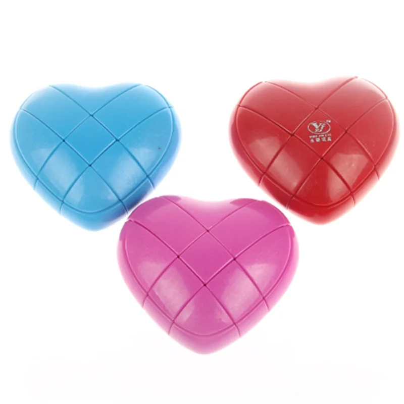Yongjun 3x3x3 Kærlighed Hjerte Magic Cube Glidende Puslespil Spil Hastighed Twist Cubo Magico Barn Barn Pædagogisk Legetøj Valentine ' s Day Gave 0
