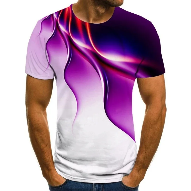 Mænd er 3D printet O-hals, quick-tørring sports T-shirt til Sommeren udendørs fritids -, mikro-elastik Toppe Tee S-XL 7 farver 0
