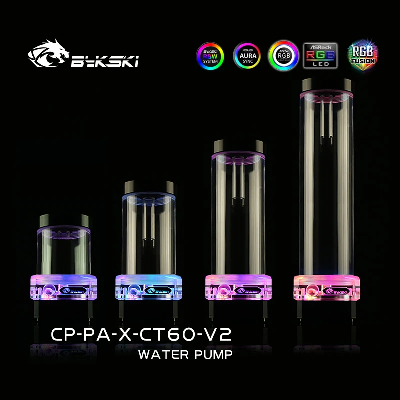 Bykski CP-PA-X-CT60 / CP-PA-X , Pumpe-reservoir Kombination , 10W Pumpe Med Belysning Max Flow 300L/H Max Hoved 3M 0