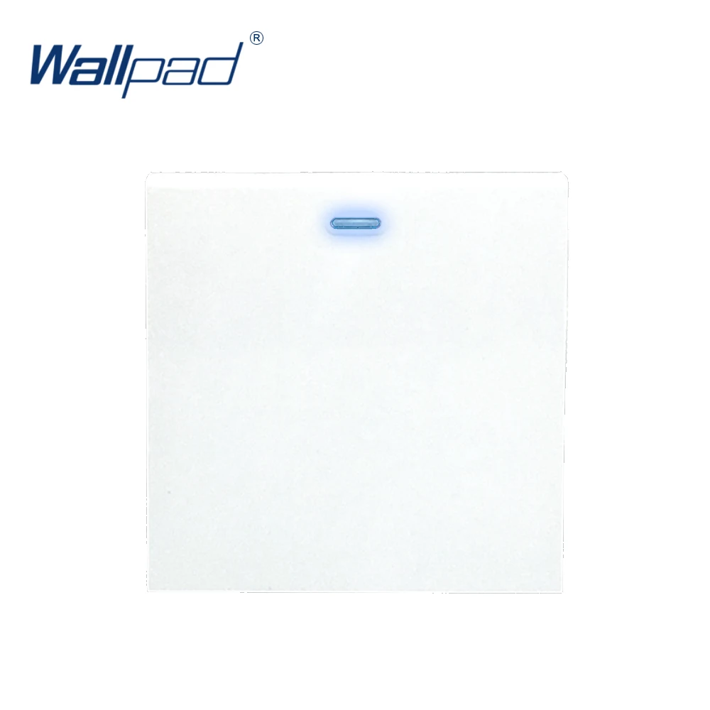 Wallpad 1 Gang 2-Vejs 1 Måde Med LED-Indikatoren Skifter funktionstasten Til Væg-afbryder Hvid Og Sort Plast Modul 0