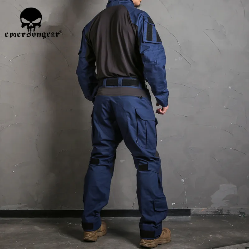 EMERSON Blue Label G3 Bekæmpelse af Bukser, Skjorte Militære Taktiske Nylon Navy Blå Bukser Herre Pligt Uddannelse Cargo Pants w benbeskyttere 0