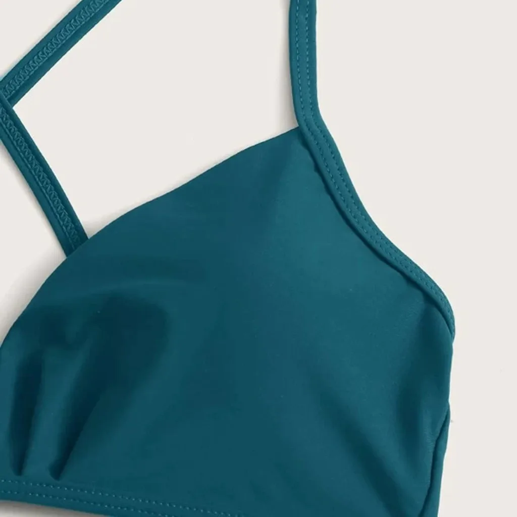 Sexet Strand Slid Kvinder Blad Tilfældig Print Bikini Sæt Push-up Swimsuit Badetøj Polstret Badetøj, Bh Og Trusse Sæt Ropa Mujer 2021 0