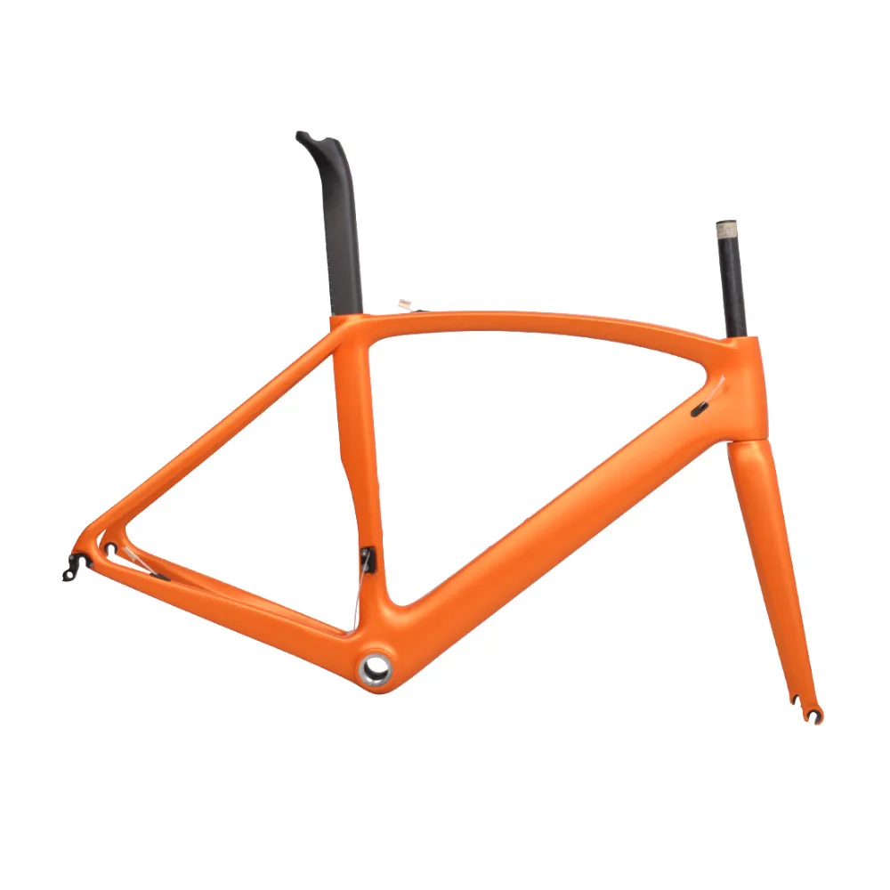 DENGFU Orange Farve 700C Aero Carbon Road Cykel Stel Mat custom cykel rammesæt Di2 0