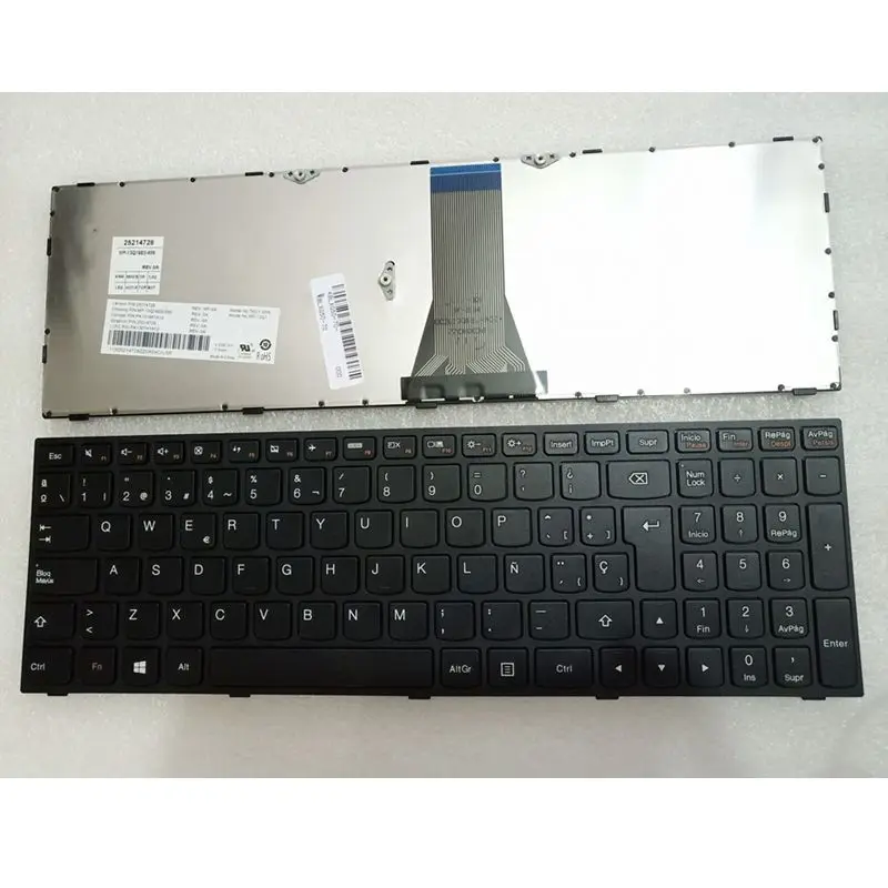 Ny For Lenovo B51 B51-30 B51-35 B51-80 B50-45 B50-70 Z50-70 Z50-75 T6G1 G50 B71-80 Bærbar spansk Tastatur SP 0