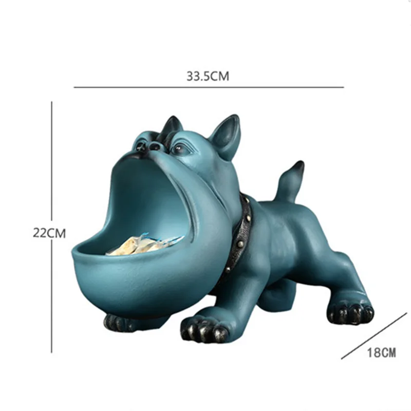 Kreative Franske Bulldog Candy Box Dekoration Hund Kreative Indgang Concealer Disk Dør Skoskab Centrale Storage Box Bedste Gave 0