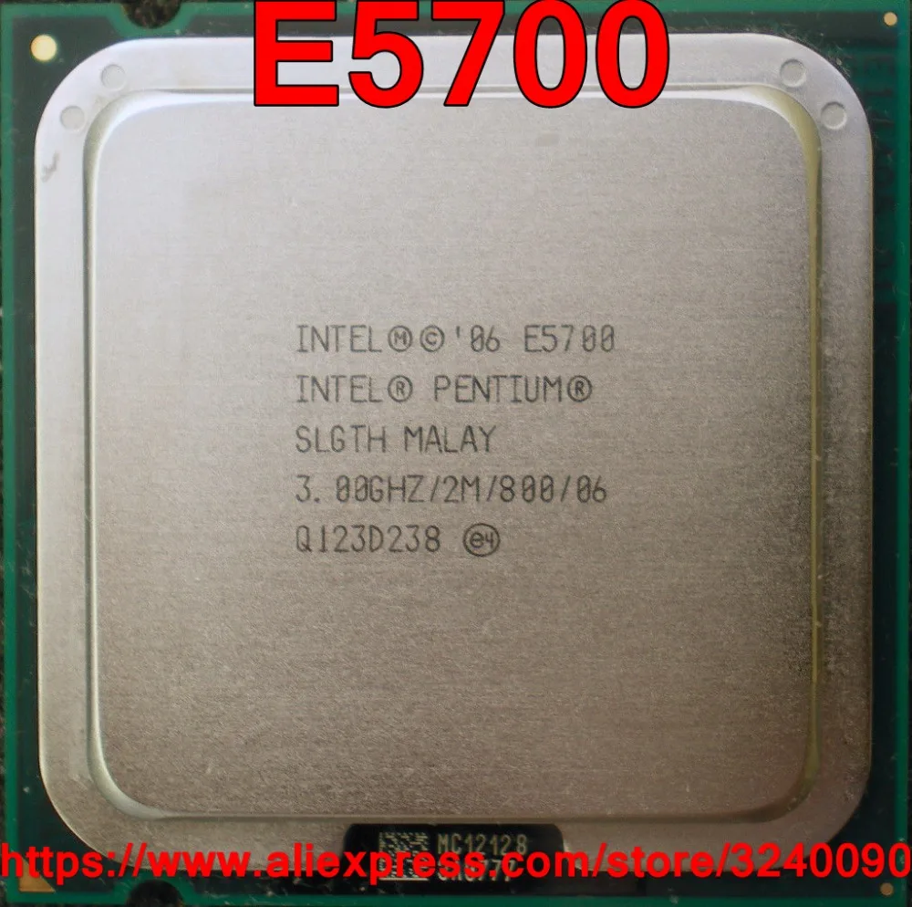 Original Intel CPU PENTIUM Processor E5700 3.00 GHz/2M/800 mhz Dual-Core, Socket 775 gratis forsendelse, hurtig skib ud 0