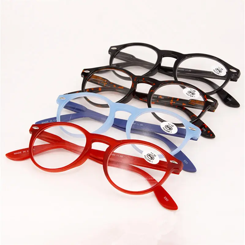 Mode Runde Briller Til Læsning Mænd Kvinder Retro Rød Blå Sort Vintage Briller Ultralet Briller Ramme 0