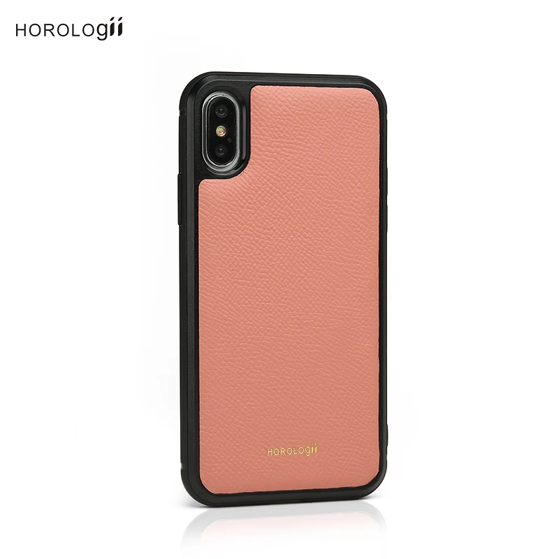 Horologii Personlige Initialer Brugerdefinerede Pink Læder Phone Case for Iphone 7 8 10 X XR XS 11 12 Pro Max Mini Mobiltelefon Dækning 0