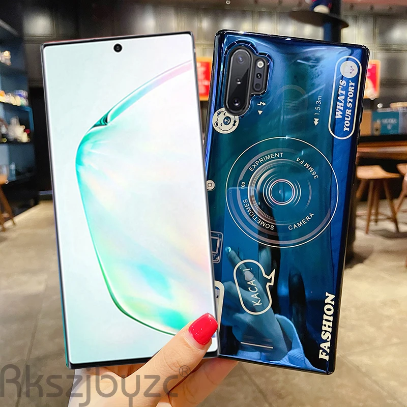Mode 3D-Kamera Blå Lys Tilfældet For Samsung Galaxy A31 A21 A11 A01 A41 A51 A71 A91 M31 M21 M11 Silicone Soft-Phone Cover 0