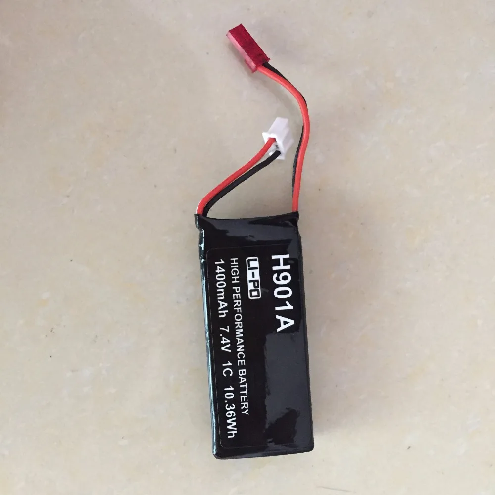 7.4 V 1400mAh Genopladeligt Lipo Batteri Til Hubsan H123D X4 JET HT012D Sender Fjernbetjeningen H901A Batteri Reservedele 0