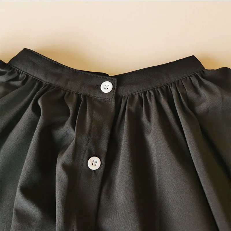 Foråret langærmet T-shirt Solid Black Kontor Damer Elegante koreanske Grundlæggende Løs Kvinder Pullover, Tops Tees Oversize Minimalistiske 0