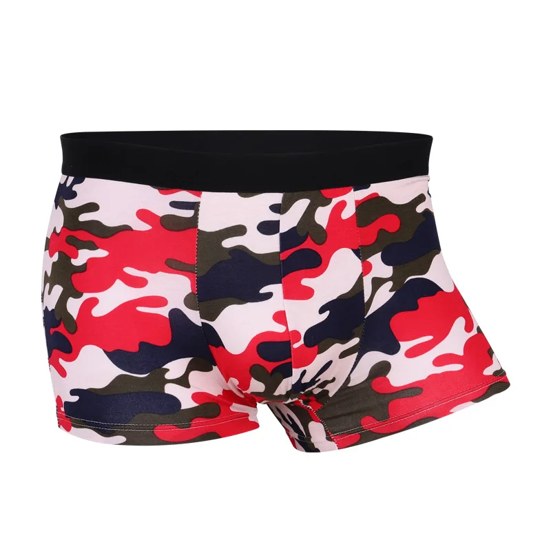 4stk/meget Sexet undertøj til mænd Camouflage trykt boksere mænd boxers trusser Undertøj til Mænd underbukser Shorts Boxer shorts 0