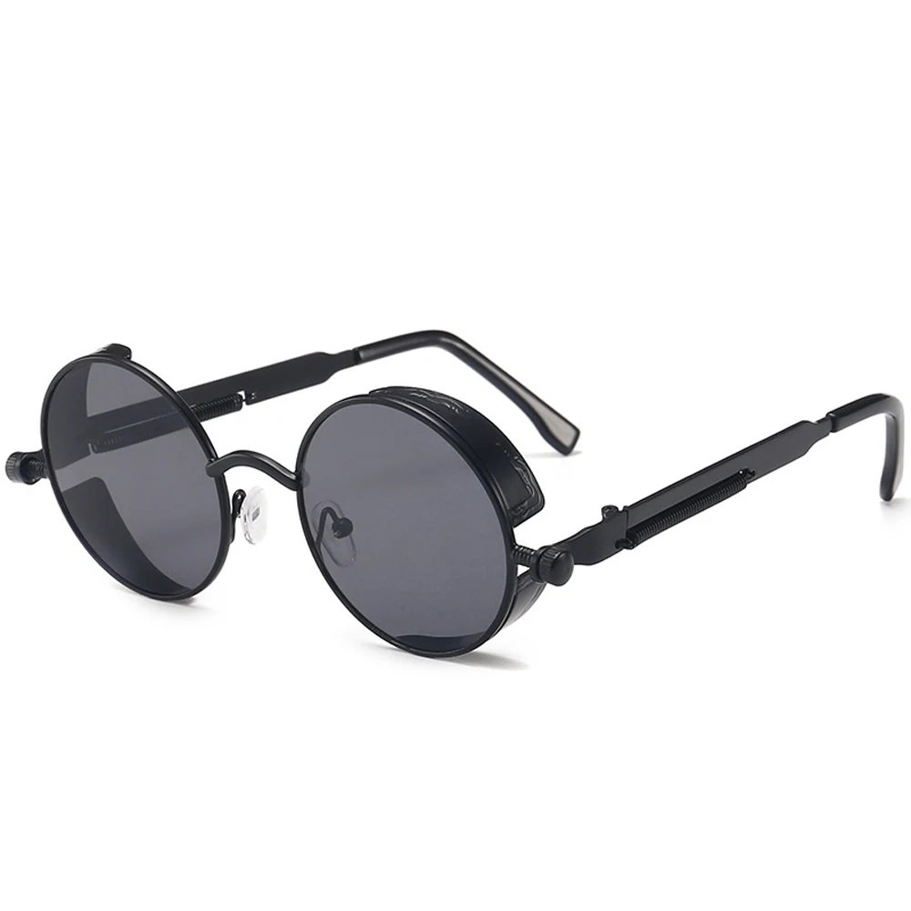 MUSELIFE Klassisk Gotisk Steampunk Solbriller solbriller Mænd Kvinder Brand Designer Vintage Runde Briller Mode Kørsel Goggle 0