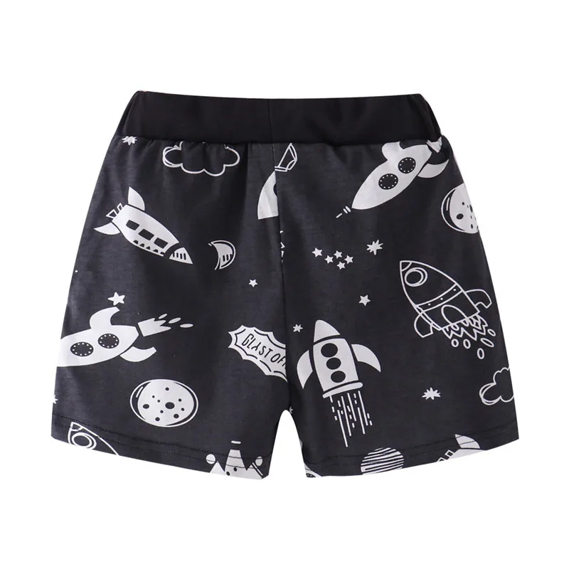 Sommeren Drenge Shorts Bomuld Bukser børnetøj med Raketter Print Mode Hot Shorts Børn Løs Sport Beach Shorts bukser 0