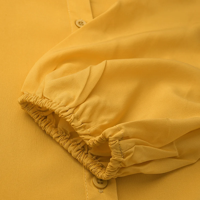 2021 ZANZEA Mode-Shirt Kjole Kvinders Sommeren Sundress Sexet Puff Ærmer Maxi Vestidos Kvindelige Knappen Solid Robe Plus Størrelse 5XL 0