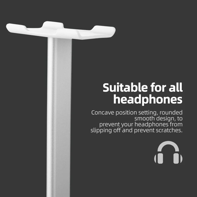 Hovedtelefon Stå Hjem Headset Displayet Holder Aluminium Anti-slip Beslag Velegnet Til Alle Hovedtelefoner 0