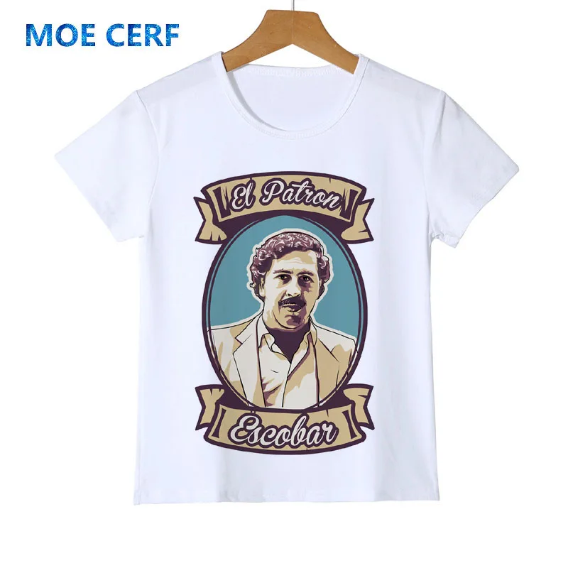 Pablo Escobar Børne T-Shirt Colombianske narkobaron Kartellet Penge drengens T-Shirt Sommer Pige Camiseta Tshirt sjove Toppe Baby Tees Z49-7 0
