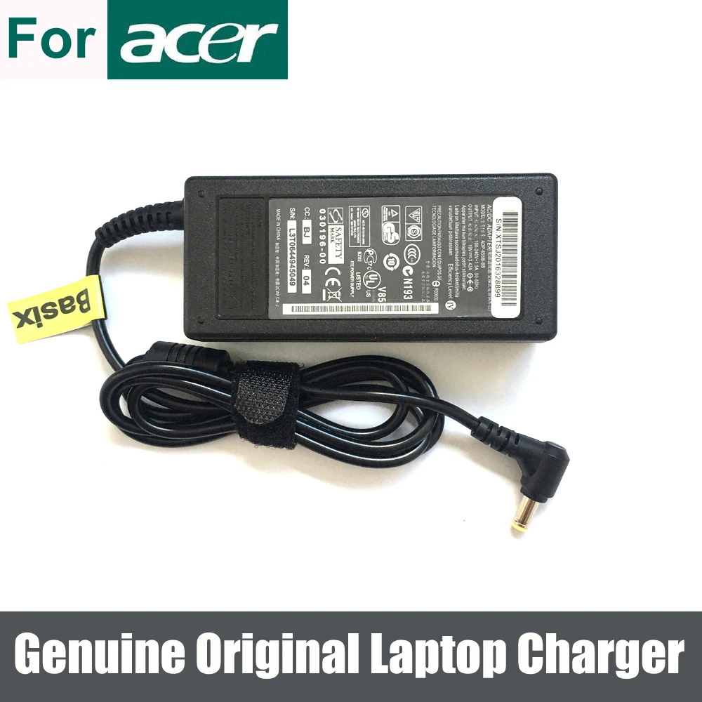 65W AC Adapter Oplader, Strømforsyning TIL Acer Aspire 5552-3691 5732Z-4437 5741 5750-6887 5810T-8233 0