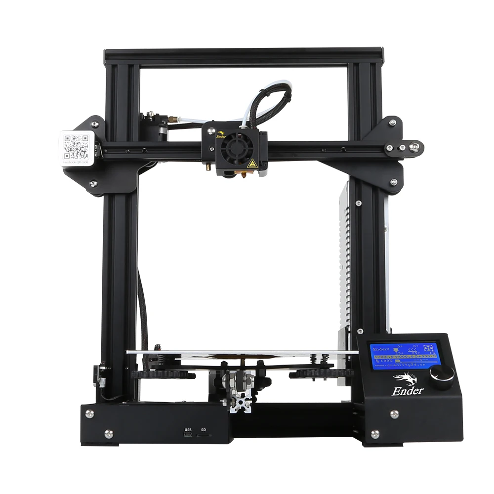 Creality 3D-Ender-3 3D Printer DIY Kit 3D Drucker Selv samle 220 * 220 * 250mm med Genoptage Udskrivning af Masker 0