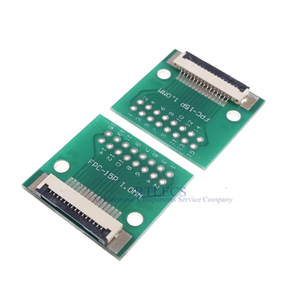2 stk FPC FFC Fleksibel Fladskærms-Kabel 15 Pin-1,0 mm Adapter til 2,54 mm pitch gennem hullet DIP PCB for Raspberry PI Kamera Rev 1.3 0
