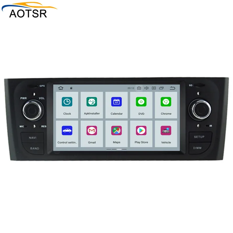 IPS Android 9.0 car multimedia dvd-afspiller hovedenheden For gamle FIAT Punto 2005-2009 Linea 2007-2011 GPS-Navigation, radio auto 0