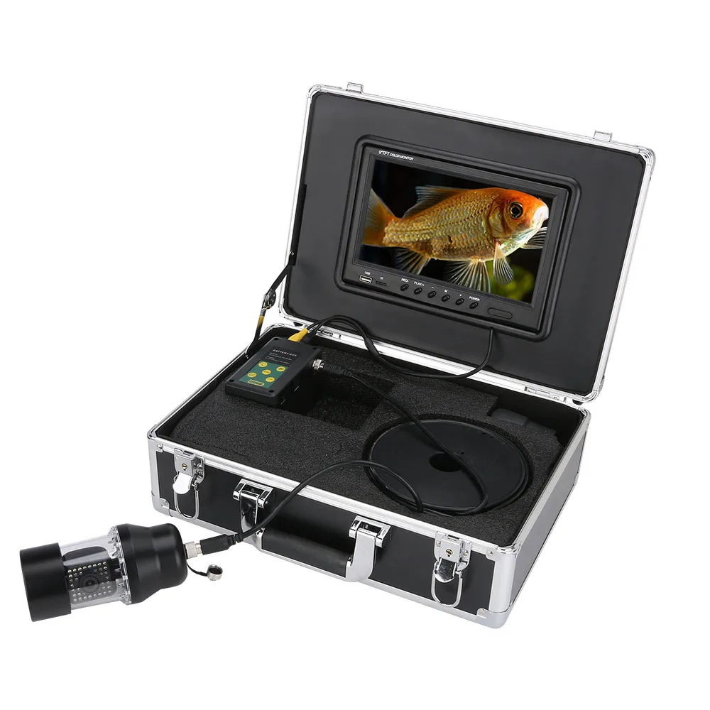 9 Tommer DVR Optager Undervands Fiskeri Video Kamera fishfinder IP68 Vandtæt 38 Lysdioder 360 Graders Roterende Kamera 50M 100M 0