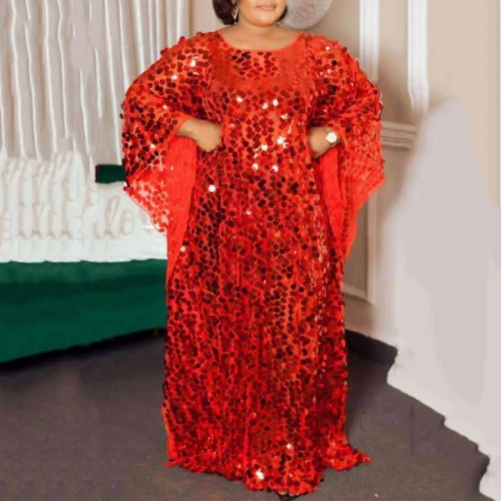 For Kvinder palliet sæt to-delt sæt lange rem kjoler dubai abaya festlig vetidos sort lyserød rød løs udstyr 2021 ~ Tøj til kvinder