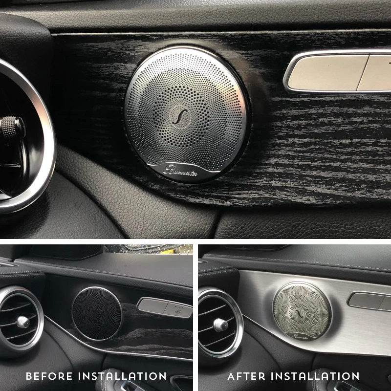 Car-styling Døren Stereo Højttaler dekoration decals auto Diskant trim strimler dækker 2stk For Mercedes-Benz E-klasse W213 16-17 0