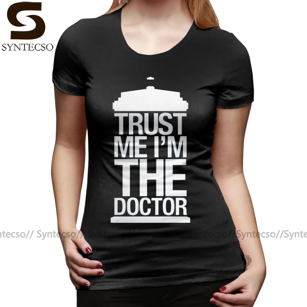 Hvem Er jeg T-Shirt, Tillid Mig jeg Er Læge T-Shirt Sjove Korte Ærmer Kvinder tshirt Navy Street Wear Print-O-Hals dame t-Shirt 0