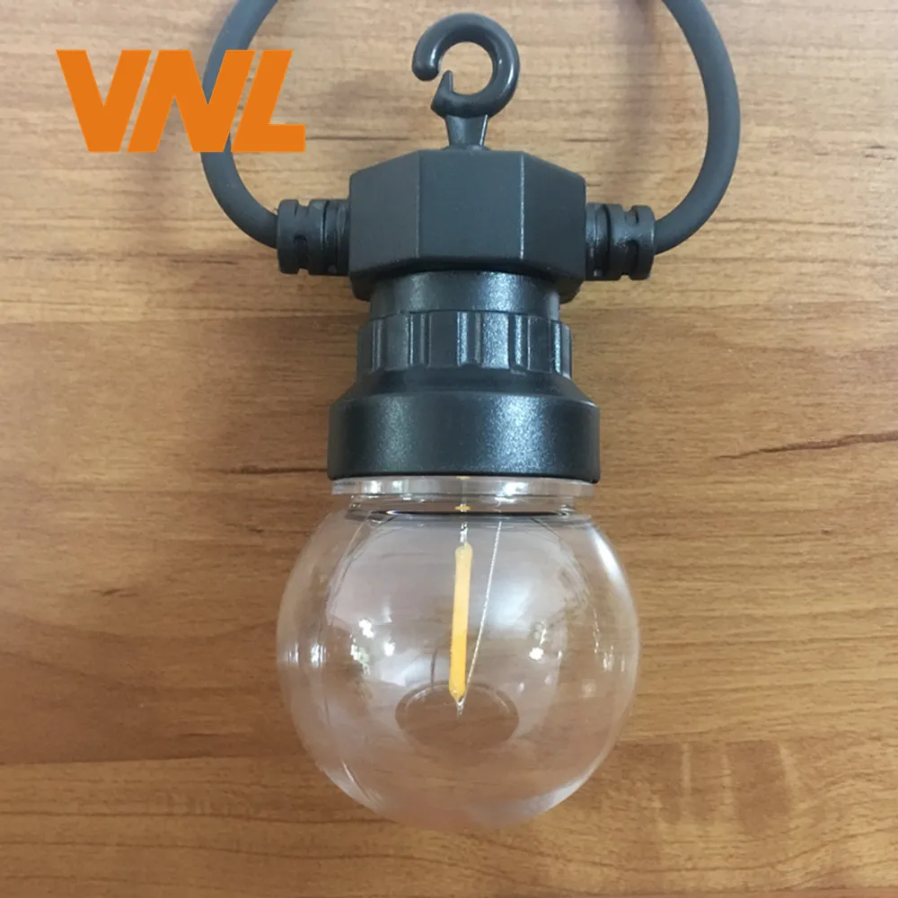 VNL IP65 G50 Klar LED Globe Fastoon String Lys Glødelampe Udendørs Lys Streng Til at Have Ferie Bryllup julefrokost 0